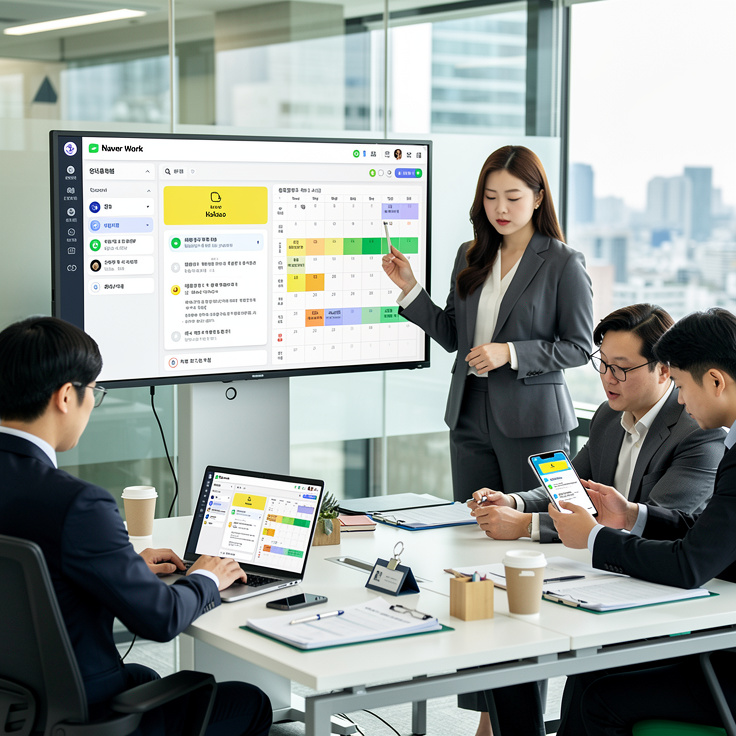 한국형 협업툴 카카오워크와 네이버웍스를 사용하는 한국 기업 환경