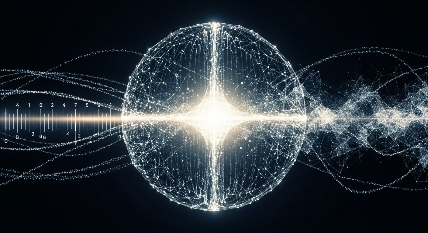 AI가 강화학습, 평생 학습, 메타 학습을 통해 스스로 발전하고 진화하는 과정을 추상적으로 표현한 이미지.