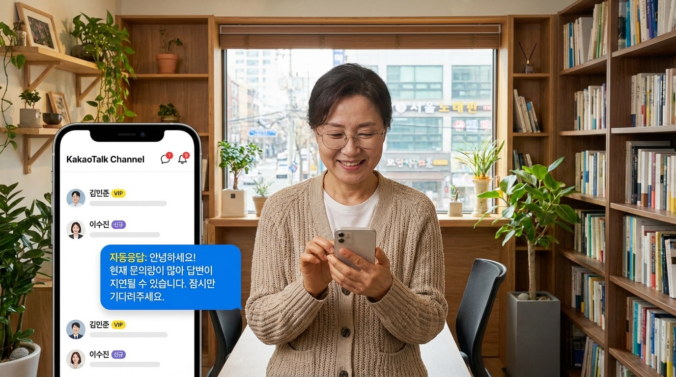 카카오톡 채널 앱으로 고객 응대하는 1인 기업 사장님