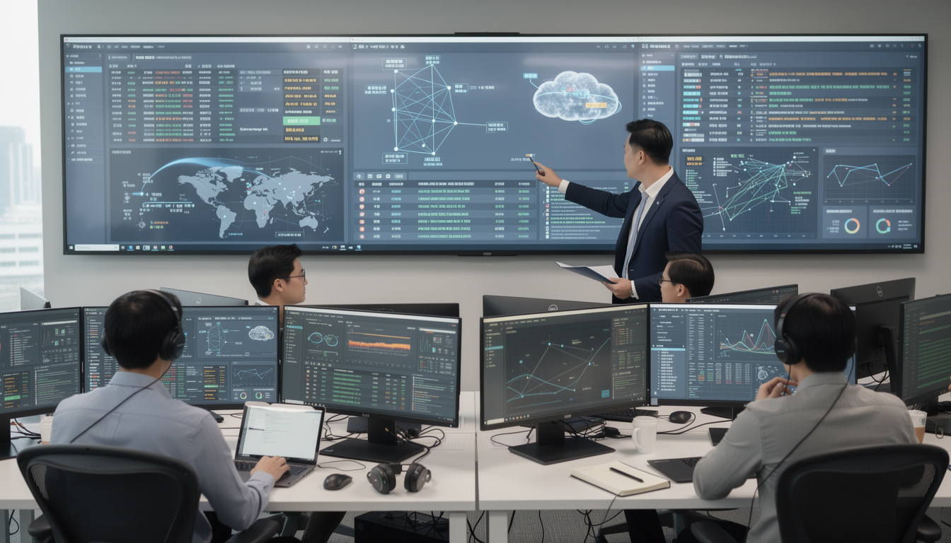 클라우드 보안 솔루션 PoC(개념 증명)을 진행하는 한국 IT 전문가들