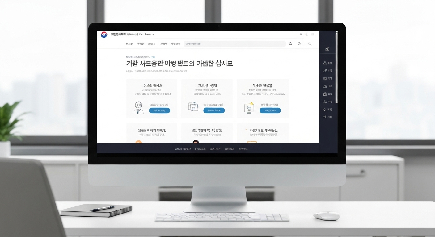 한국 국세청 홈택스 공식 웹사이트 화면
