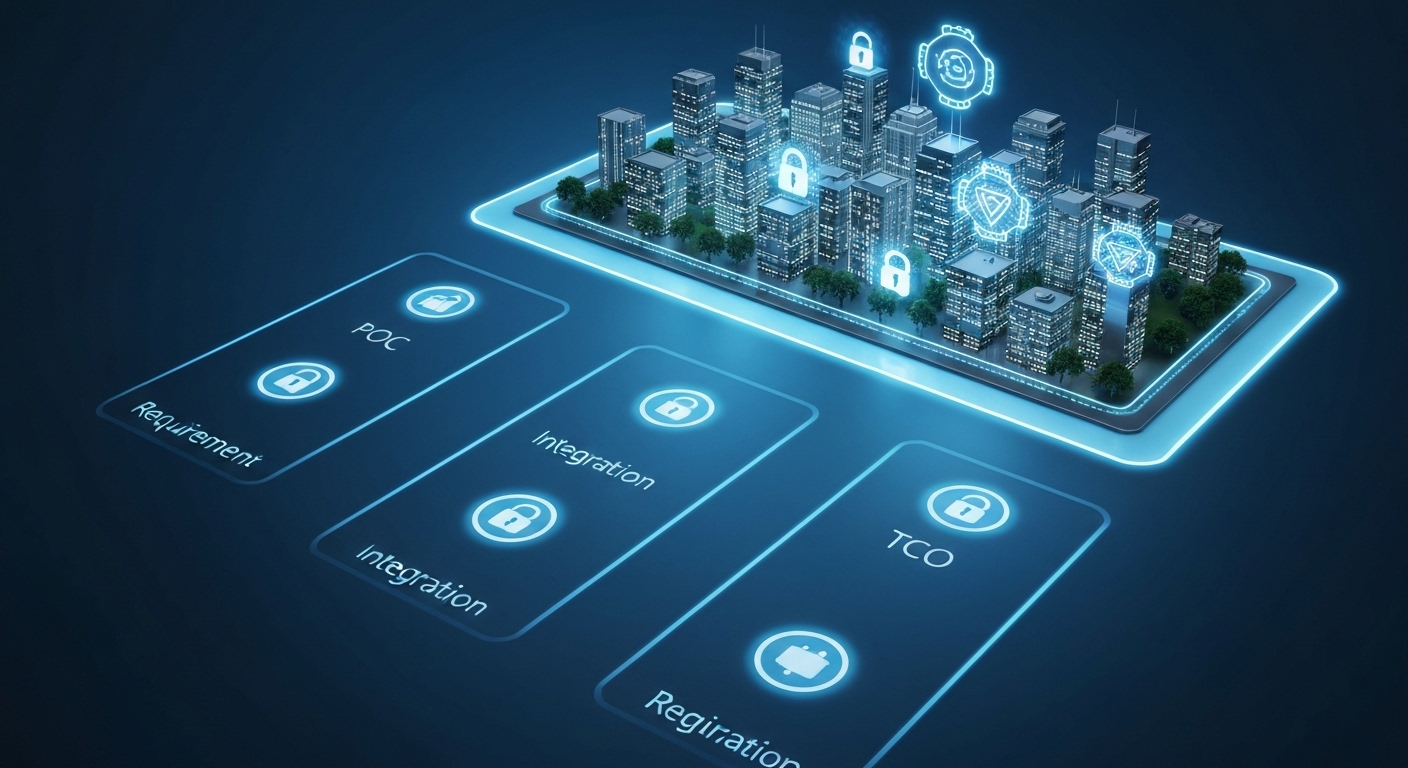 클라우드 보안 솔루션 도입을 위한 4단계 전략을 보여주는 로드맵 이미지