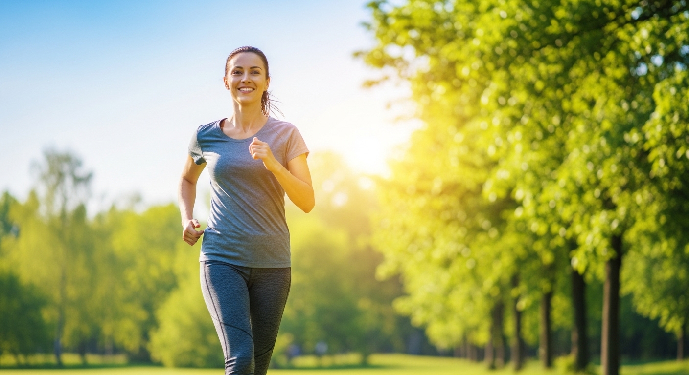 건강검진을 통해 건강한 미래를 시작하는 활기찬 모습의 사람