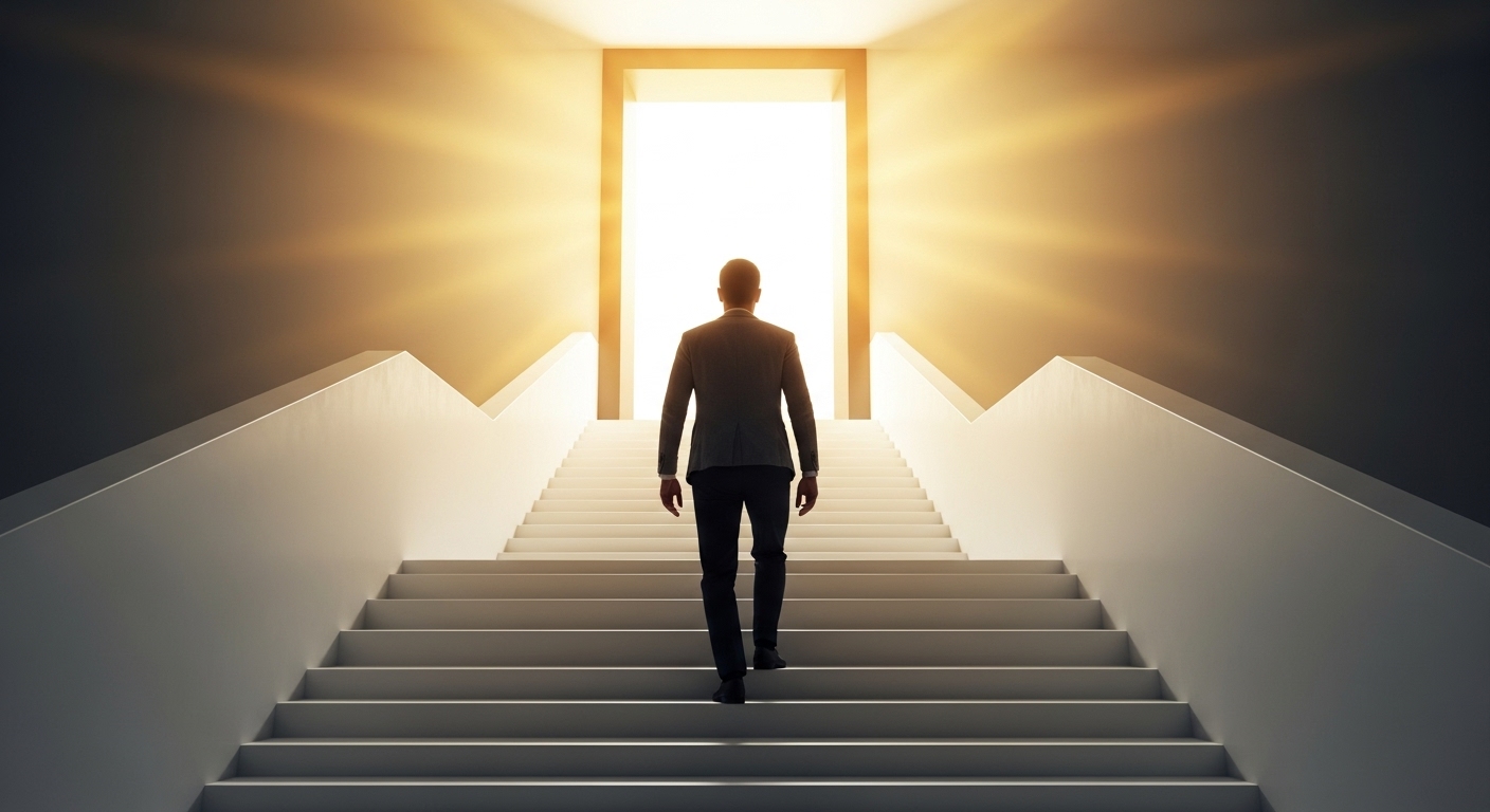 내일배움카드와 함께 성공적인 미래를 향해 발걸음을 내딛는 모습