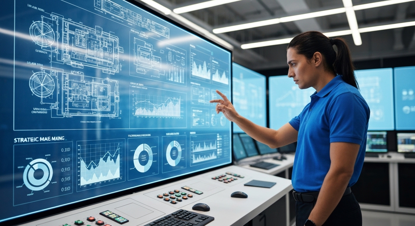 데이터센터 엔지니어가 차세대 냉각 기술 도입을 위해 데이터를 분석하는 모습