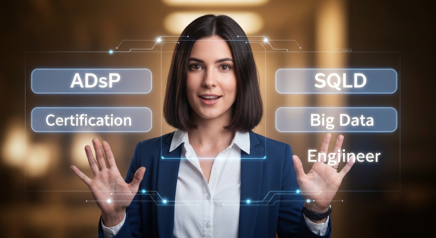 데이터 자격증 경로를 선택하는 전문가의 모습