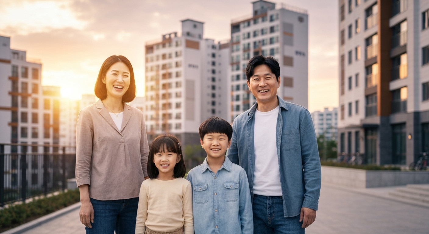 전세자금대출로 안정적인 보금자리를 마련하는 한국 가족의 모습