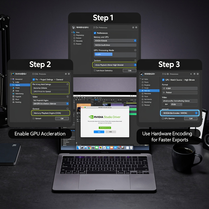 NVIDIA 스튜디오 드라이버 설치와 프리미어 프로, 다빈치리졸브 가속 설정 실전 가이드