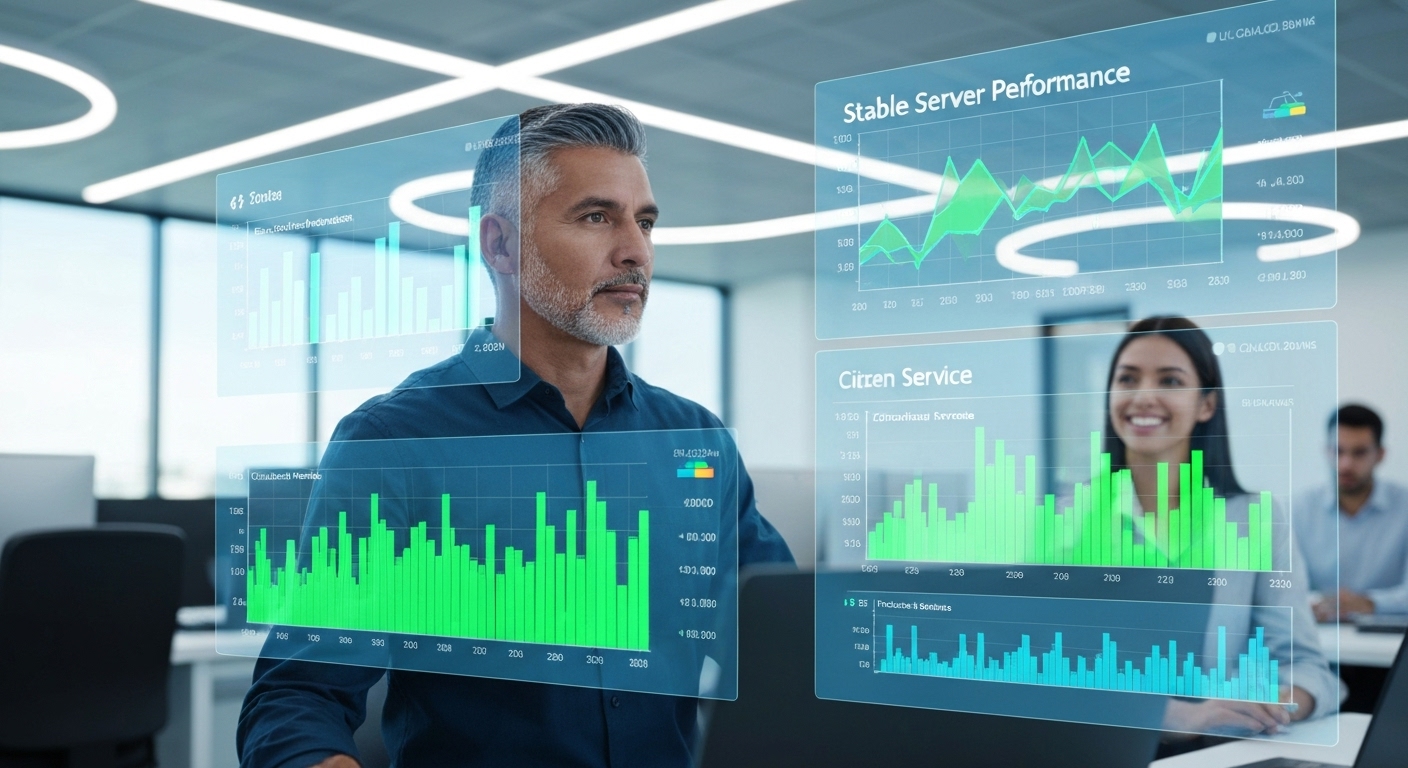 안정적인 대국민 서비스를 상징하는 최첨단 공공기관 데이터 관제 센터