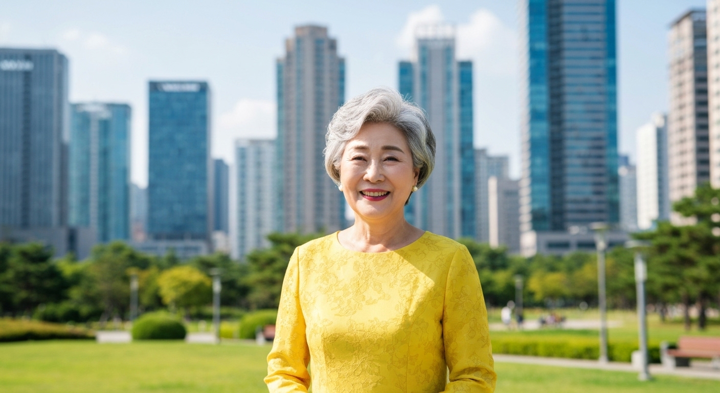 은퇴 후 새로운 시작을 맞이하는 활기찬 한국 시니어의 모습