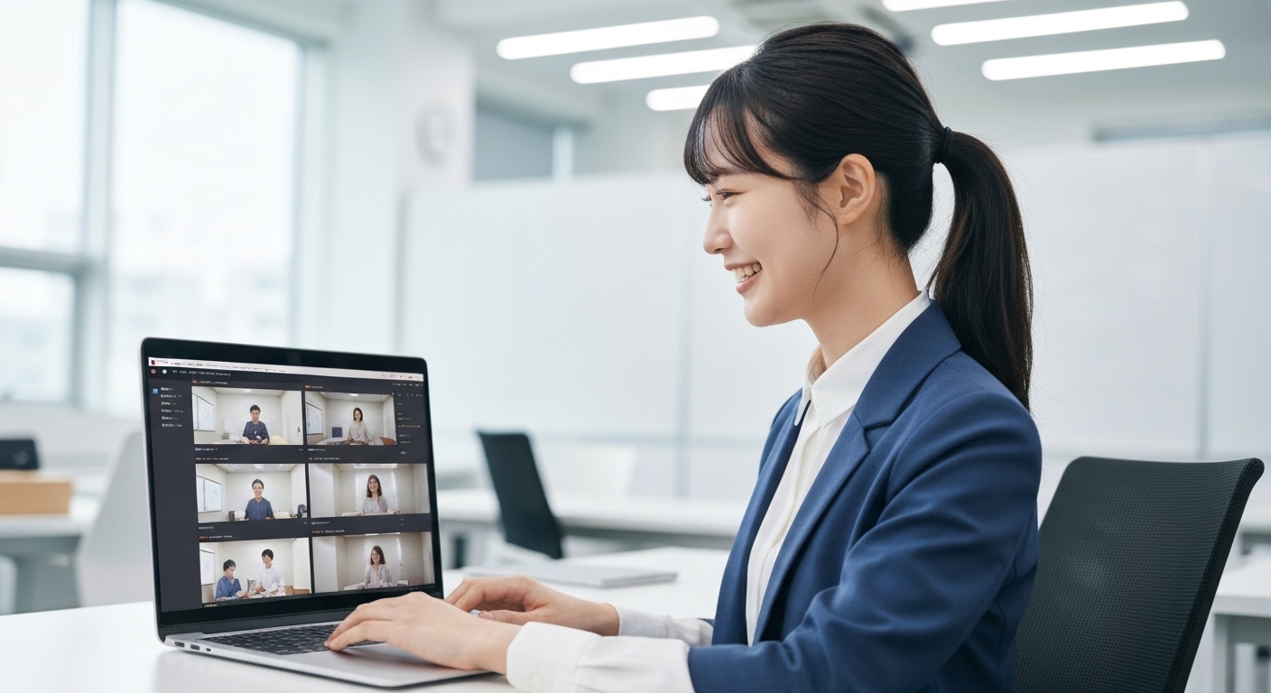 온라인 강의를 반복해서 듣는 한국 직장인의 모습