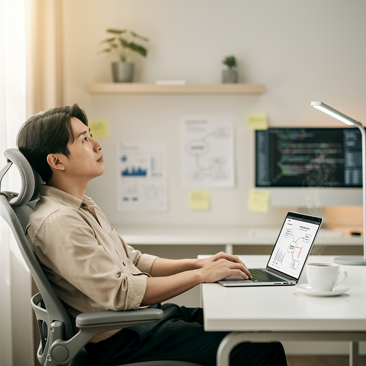 AI 시대의 변화로 코더에서 기획자로 변신한 한국인 모습