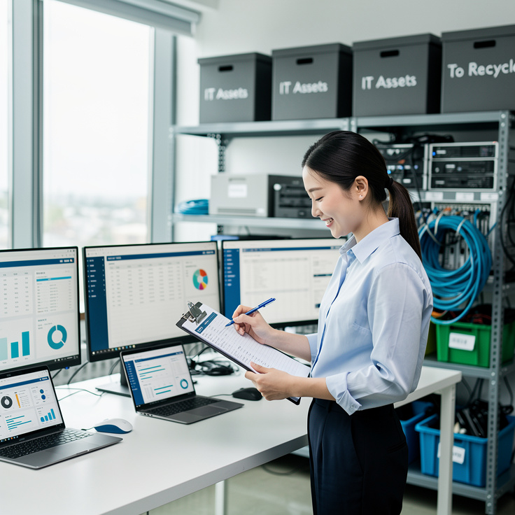 성공적인 IT 자산 정리와 전략적 매각으로 자신감 있는 한국 사무실 담당자