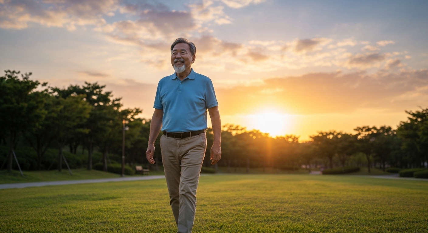 은퇴 후 새로운 시작을 희망하며 활기차게 인생 2막을 시작하는 한국 중장년의 모습