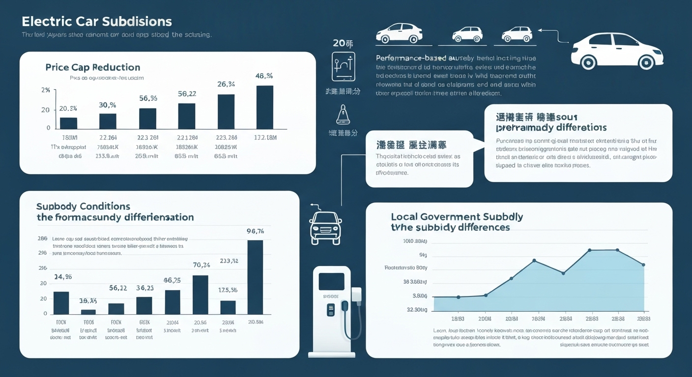 전기차 보조금 조건과 금액 변화, 지원 기준과 지역별 차이를 그래픽으로 나타낸 인포그래픽