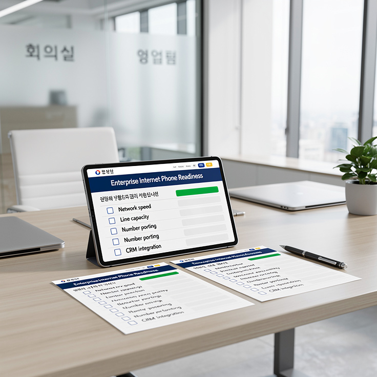 한국 기업의 인터넷 전화 도입 전 필수 체크리스트 모습