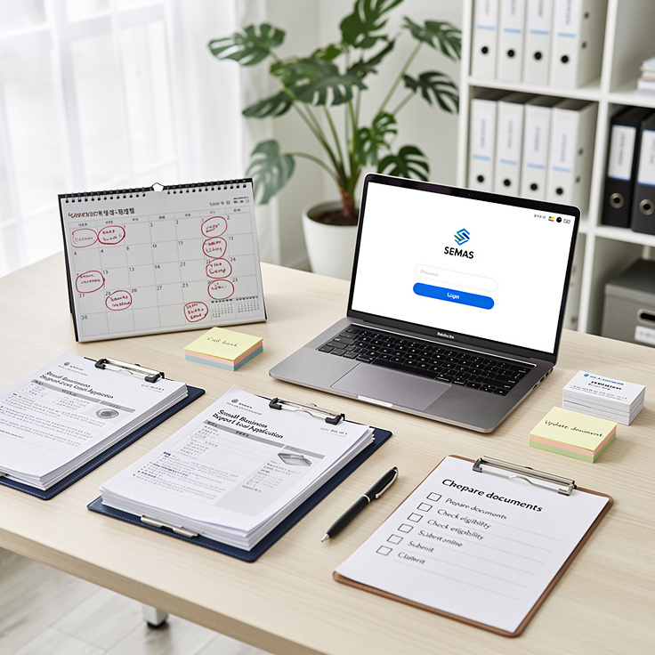 완벽한 서류 준비와 일정 관리로 경쟁력을 갖춘 사무실 책상