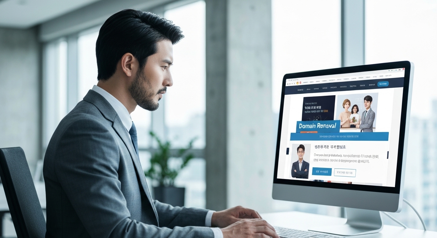 디지털 도메인 관리를 하는 한국 사무실 환경의 사람 모습