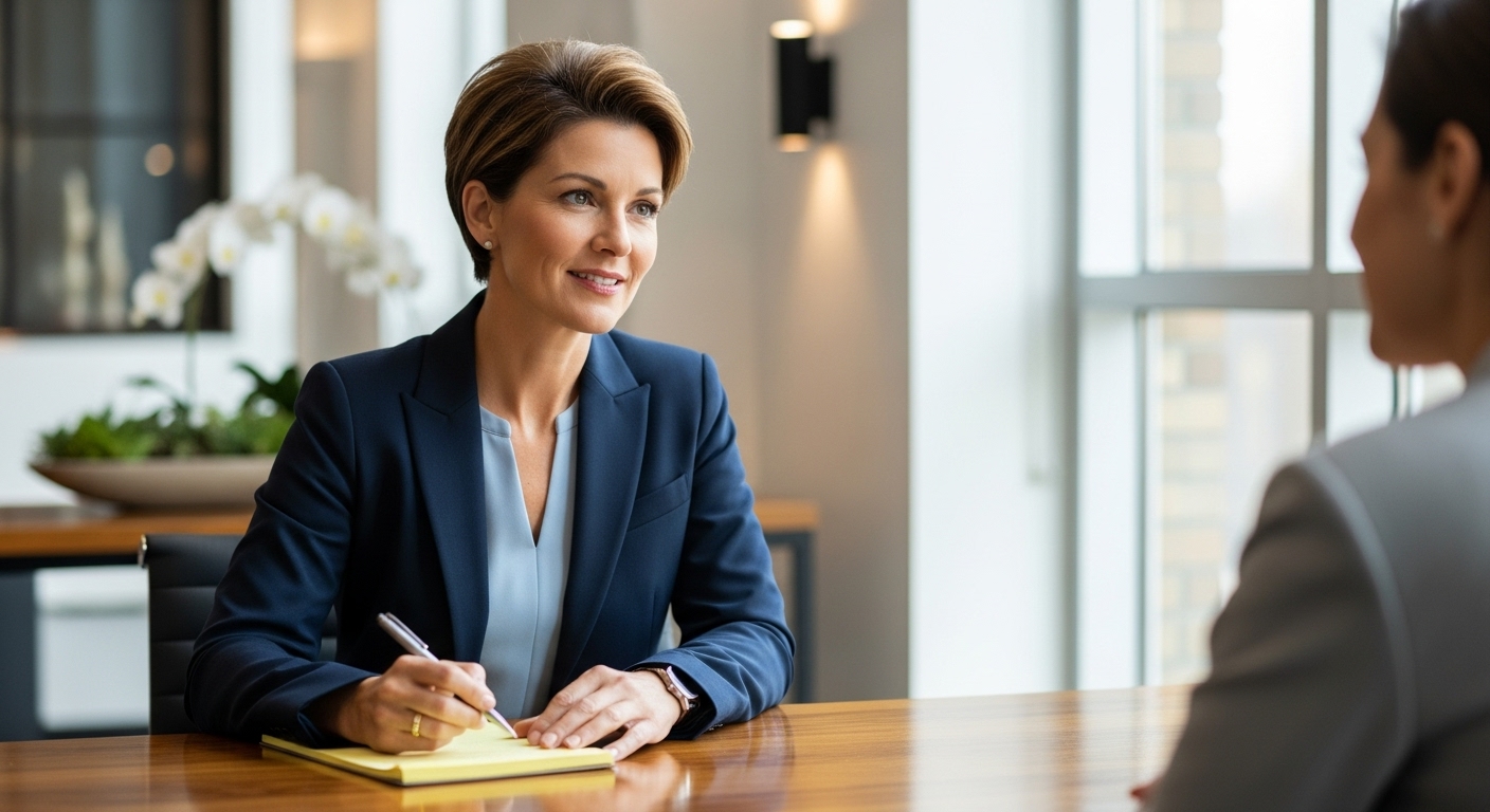 변호사와 상담하며 법적 조언과 위로를 구하는 모습