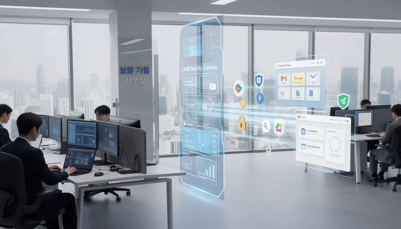 SaaS 애플리케이션과 사용자 사이 보안 게이트웨이 역할하는 CASB 이미지