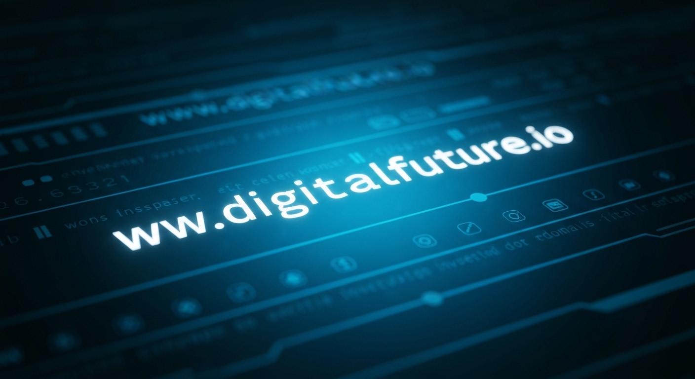 도메인 연장의 중요성을 강조하는 디지털 자산 투자 이미지