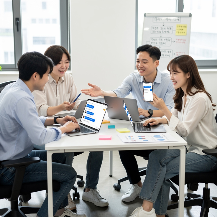 사내 메신저 무료 플랜을 활용하는 한국 스타트업 팀