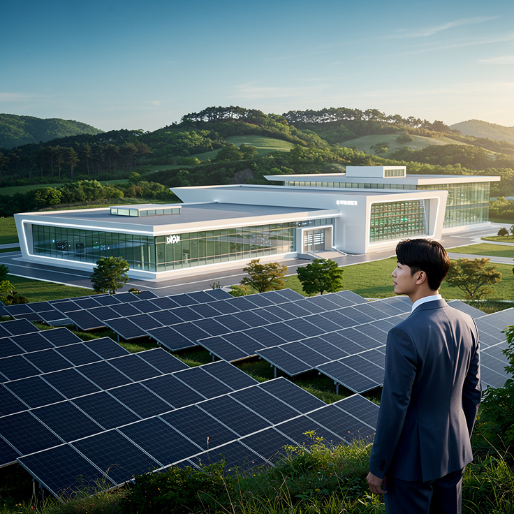친환경 데이터센터와 미래 가치를 상징하는 한국 풍경
