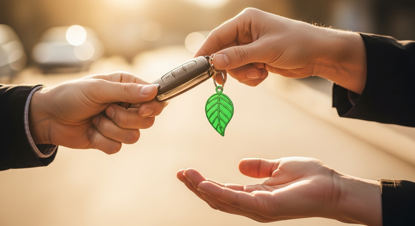 조기폐차 신청이라는 행동을 시작하도록 독려하는 희망적인 이미지