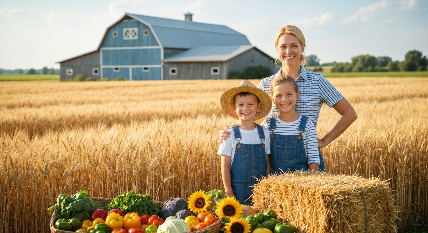 현명한 준비를 통해 성공적이고 행복한 귀농 생활을 이루는 가족의 모습.