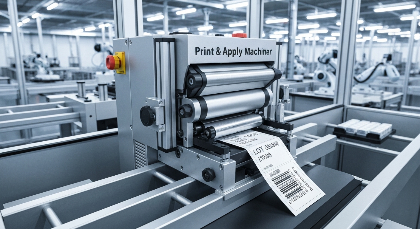스마트 팩토리 환경에서 실시간으로 라벨을 인쇄하고 부착하는 인쇄 및 부착 라벨부착기