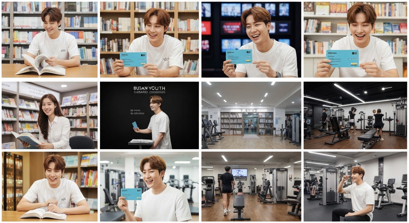 부산 청년 일하는 기쁨카드를 자기계발, 문화, 건강 관리에 사용하는 한국 청년