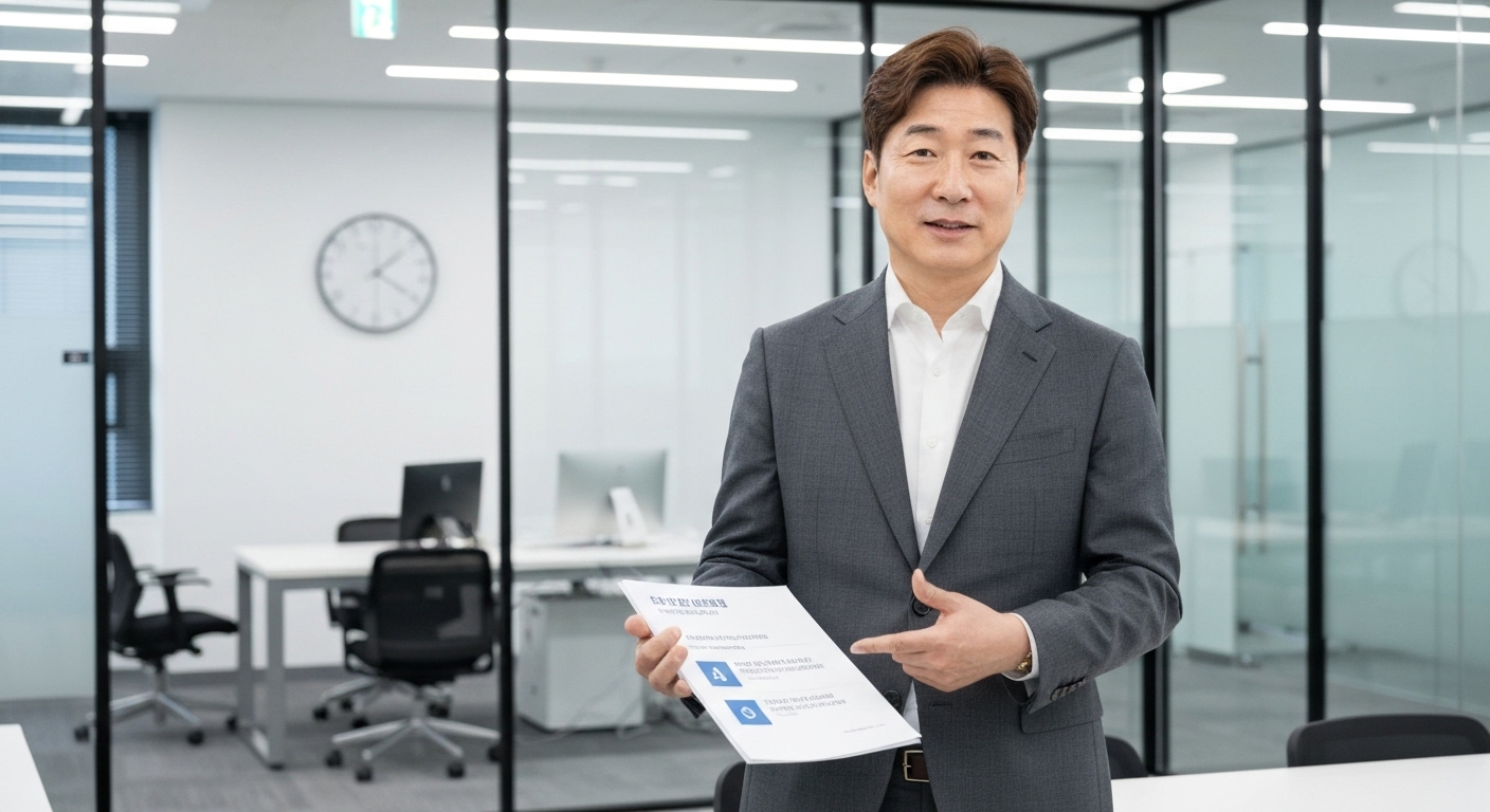 경험을 살려 컨설팅하는 한국 중장년 전문가 모습