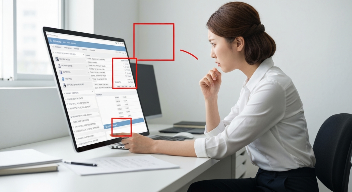 무료 회계 프로그램의 한계를 겪는 한국 소상공인의 답답한 모습