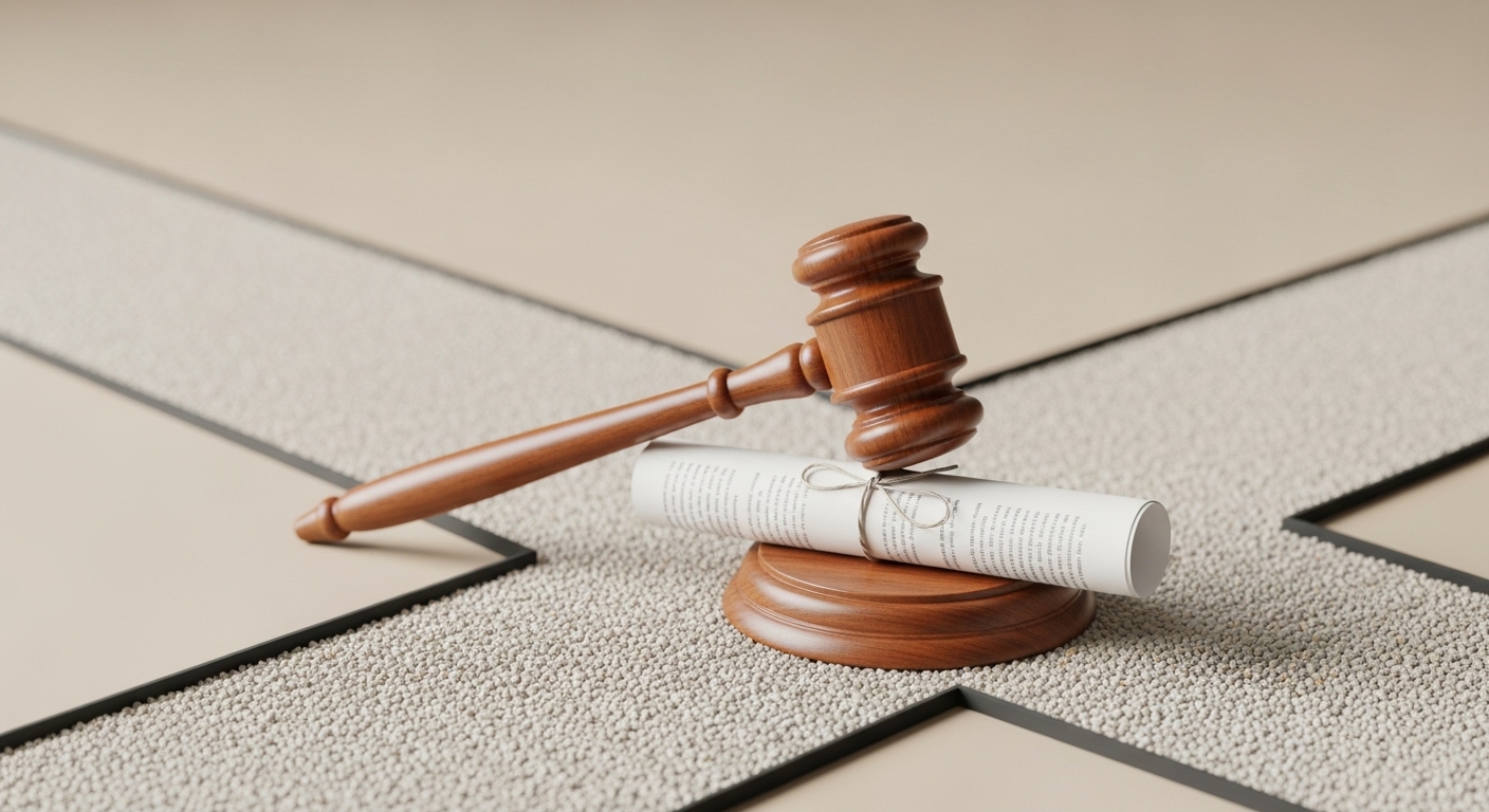 지급명령과 본안소송이라는 두 가지 법적 절차 사이에서 고민하는 것을 상징하는 이미지