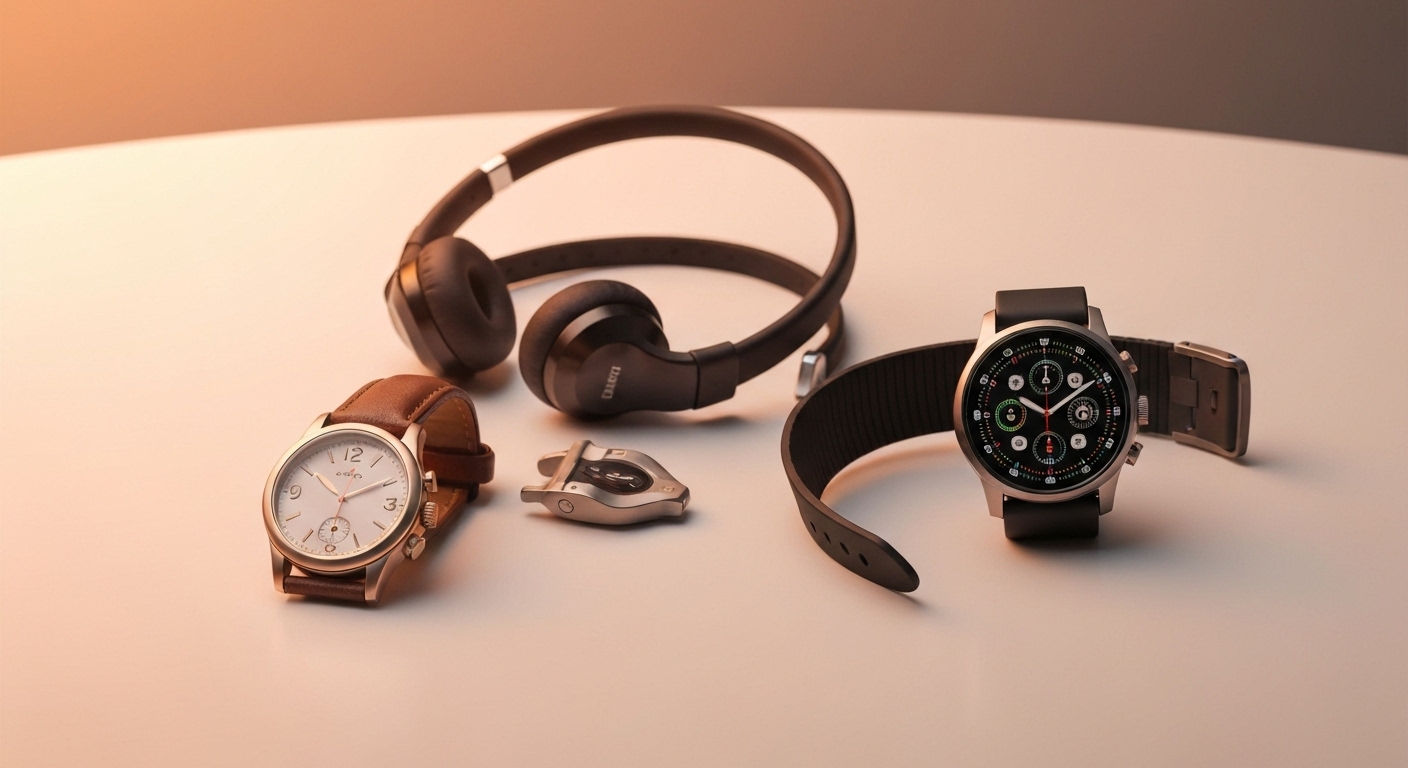 한국인이 착용한 슬림한 피트니스 트래커와 스마트워치 비교 이미지