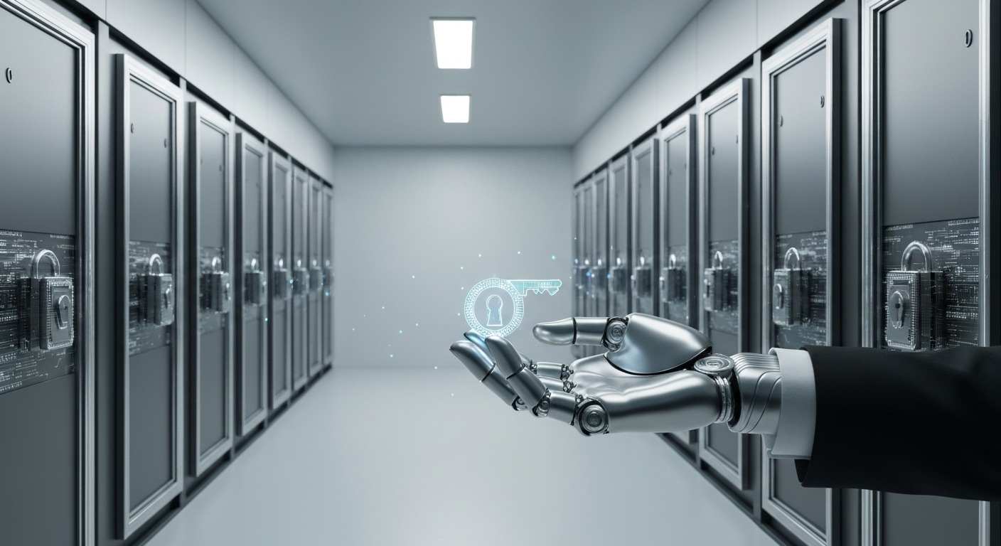 수많은 데이터 접근 경로 중 필요한 단 하나의 권한 키를 부여받는 최소 권한 원칙 이미지