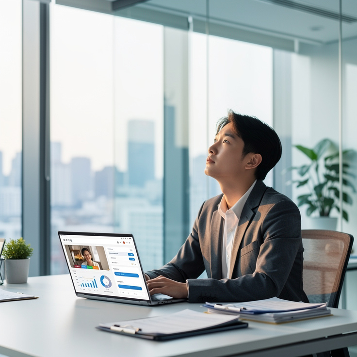 AI 온라인 교육으로 미래를 설계하는 한국인의 모습