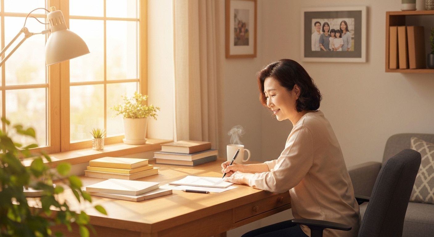 경제적 안정과 사회적 교류를 위해 일하는 한국 중장년의 모습