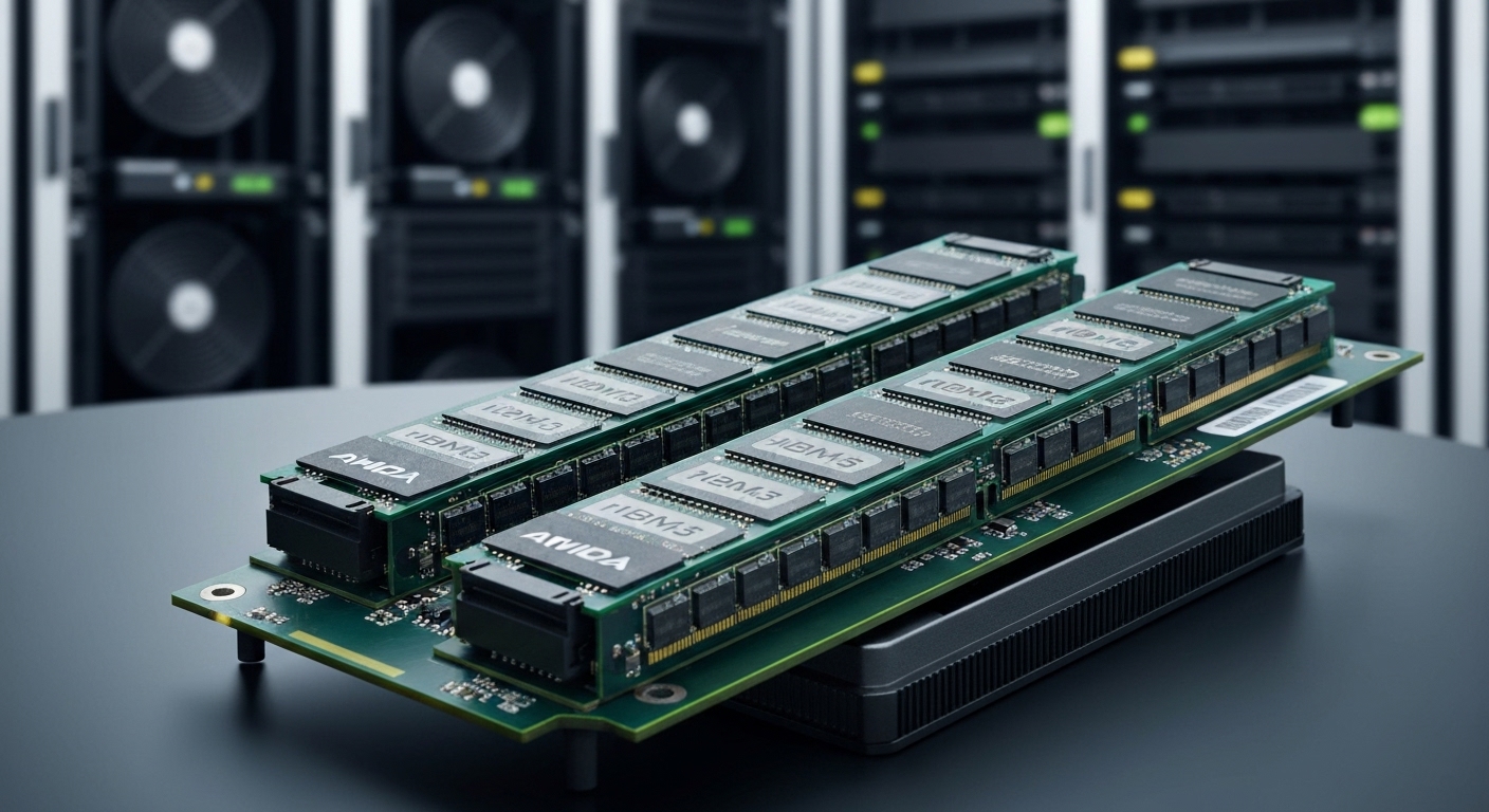 AMD MI300X와 NVIDIA H200의 대용량 고대역폭 메모리 모듈 이미지