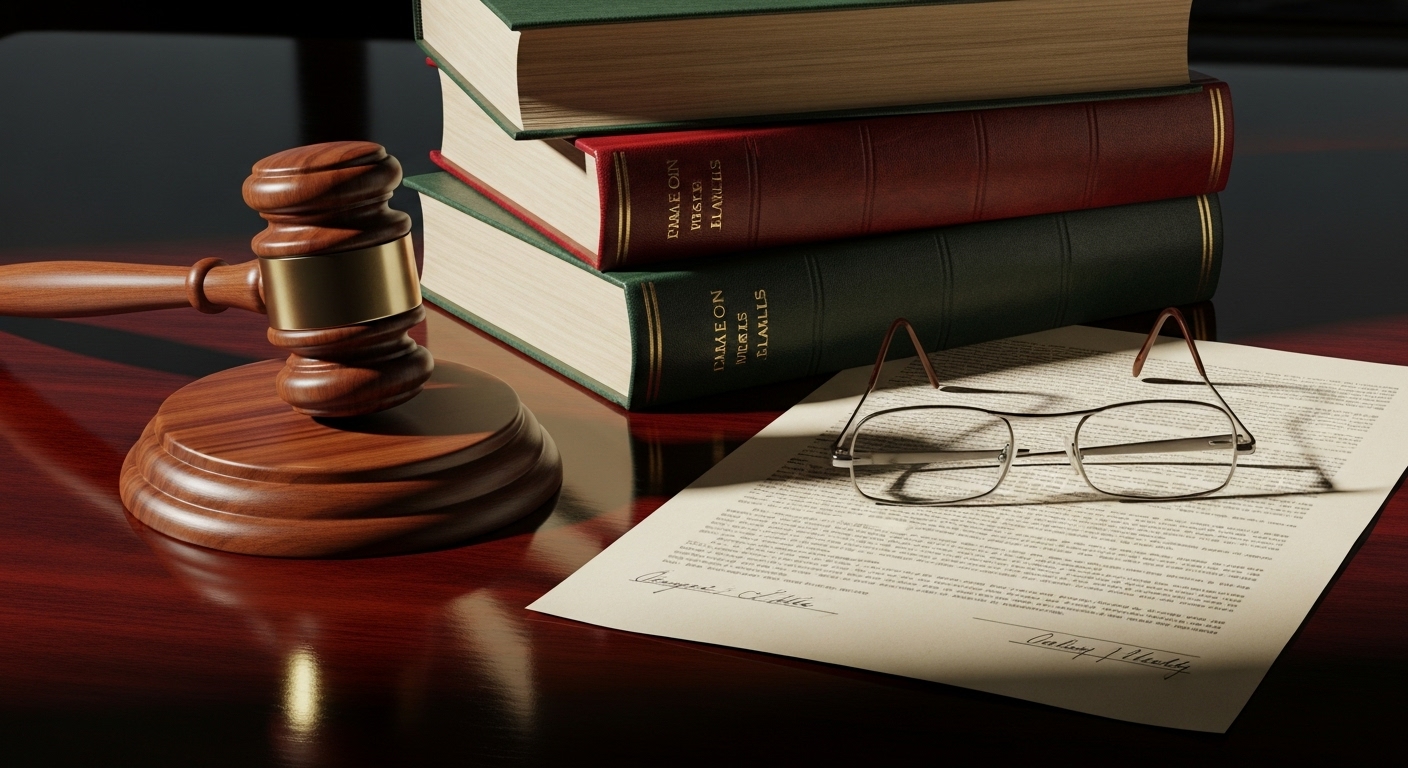 법률 서적과 판사봉이 놓인 책상 위, 상간자 소송의 법적 개념을 상징하는 이미지