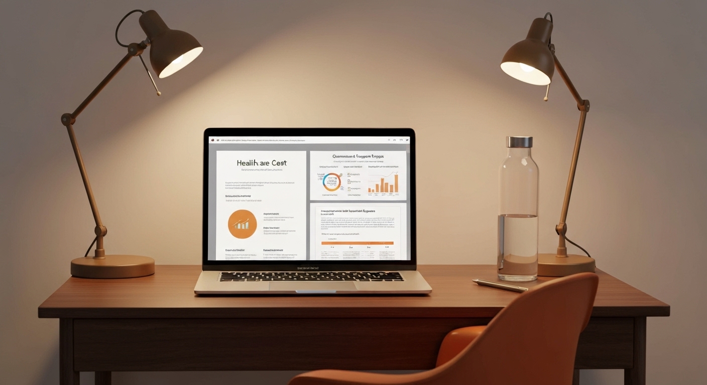 한국 배경으로 간병 비용과 지원 제도 비교를 하며 현명하게 간병 계획을 세우는 모습