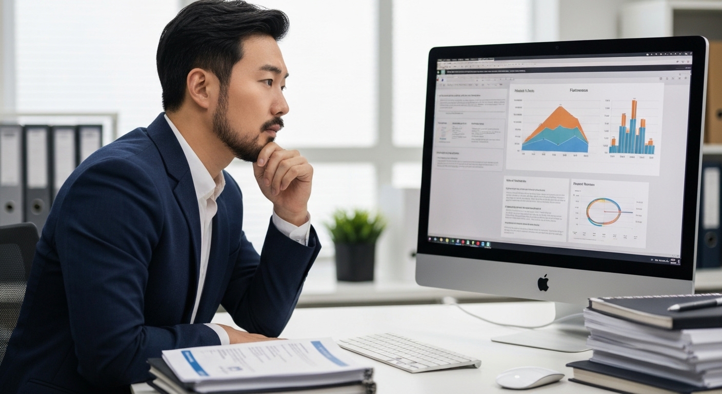 AI 개발에서 편향성 완화와 윤리적 고려를 논의하는 한국 개발자의 모습