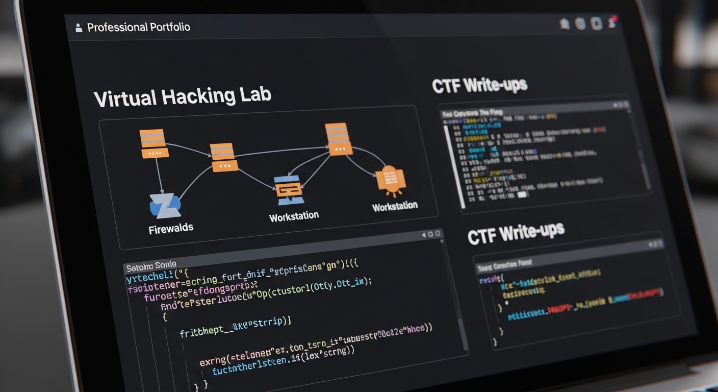 가상 모의 해킹, CTF 문제 풀이 등 실무 경험이 담긴 개인 포트폴리오 웹사이트