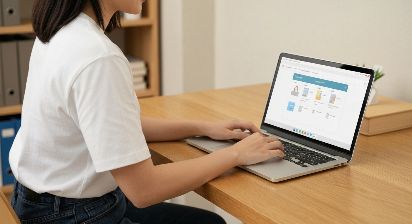 무료 재고관리 프로그램을 사용하는 한국의 소규모 사업자 모습