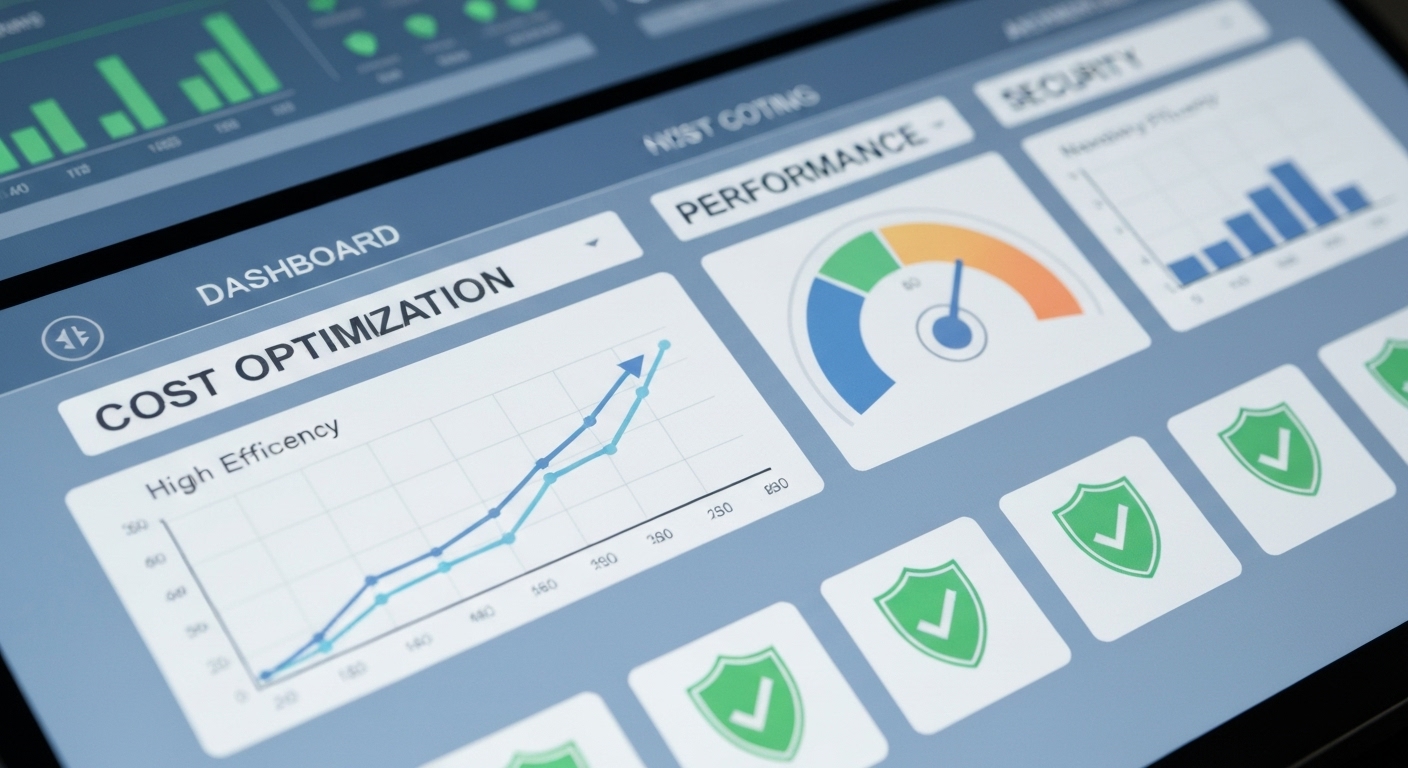 비용, 성능, 보안을 보여주는 데이터 인프라 운영 최적화 대시보드