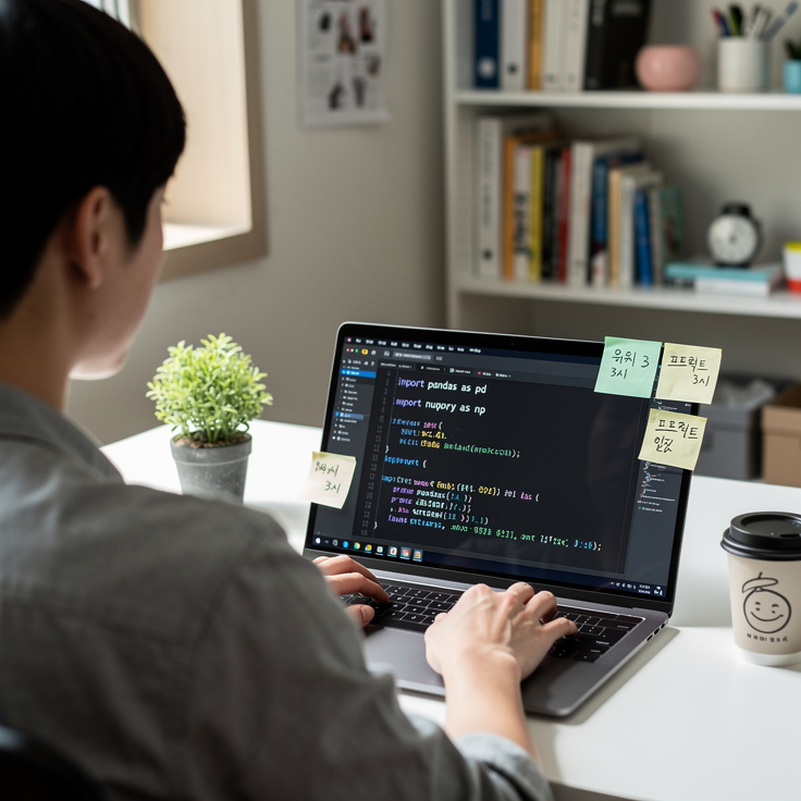 파이썬과 넘파이, 판다스 라이브러리를 사용하는 한국인 코딩 작업 환경