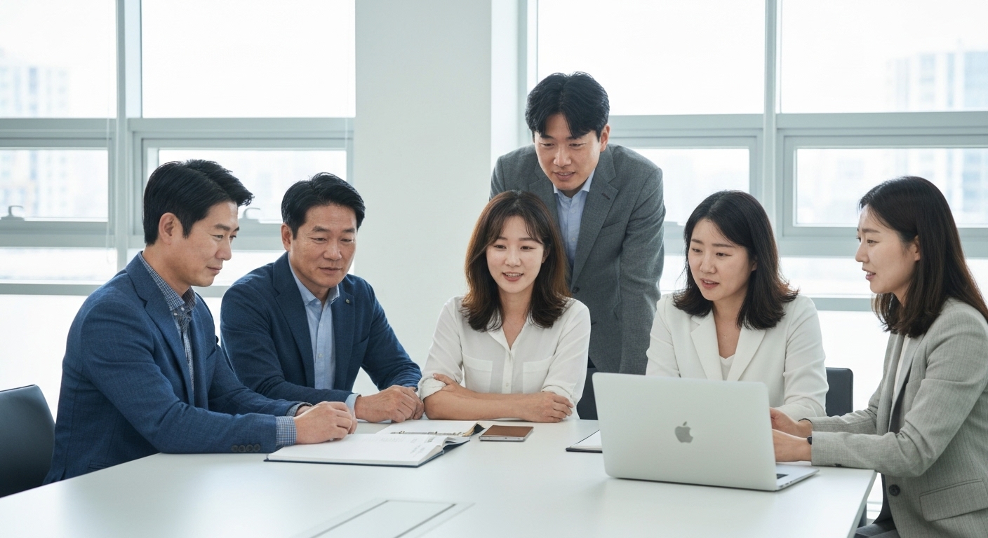 한국 비영리단체가 기부금 및 예산 관리를 하는 모습