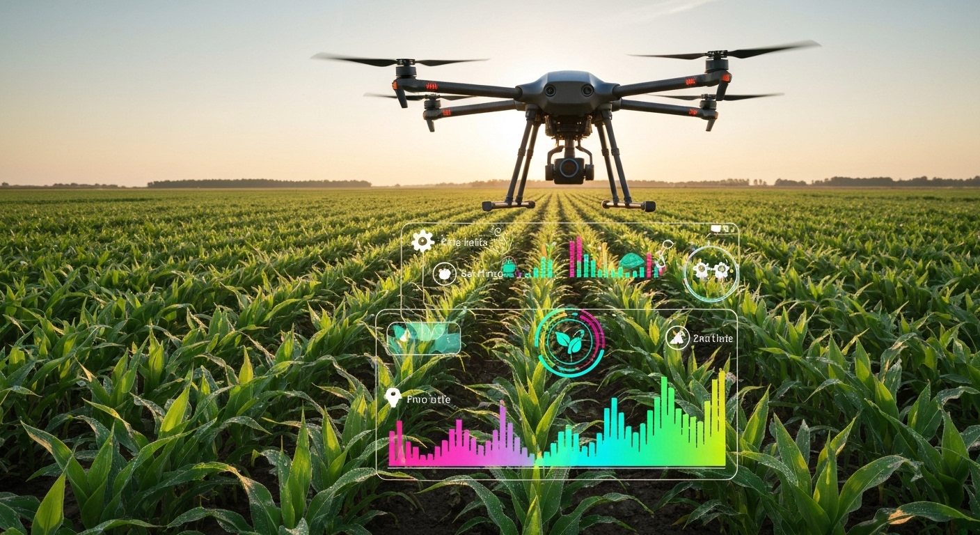 드론과 센서를 활용하여 작물 상태를 분석하는 스마트 농업 기술