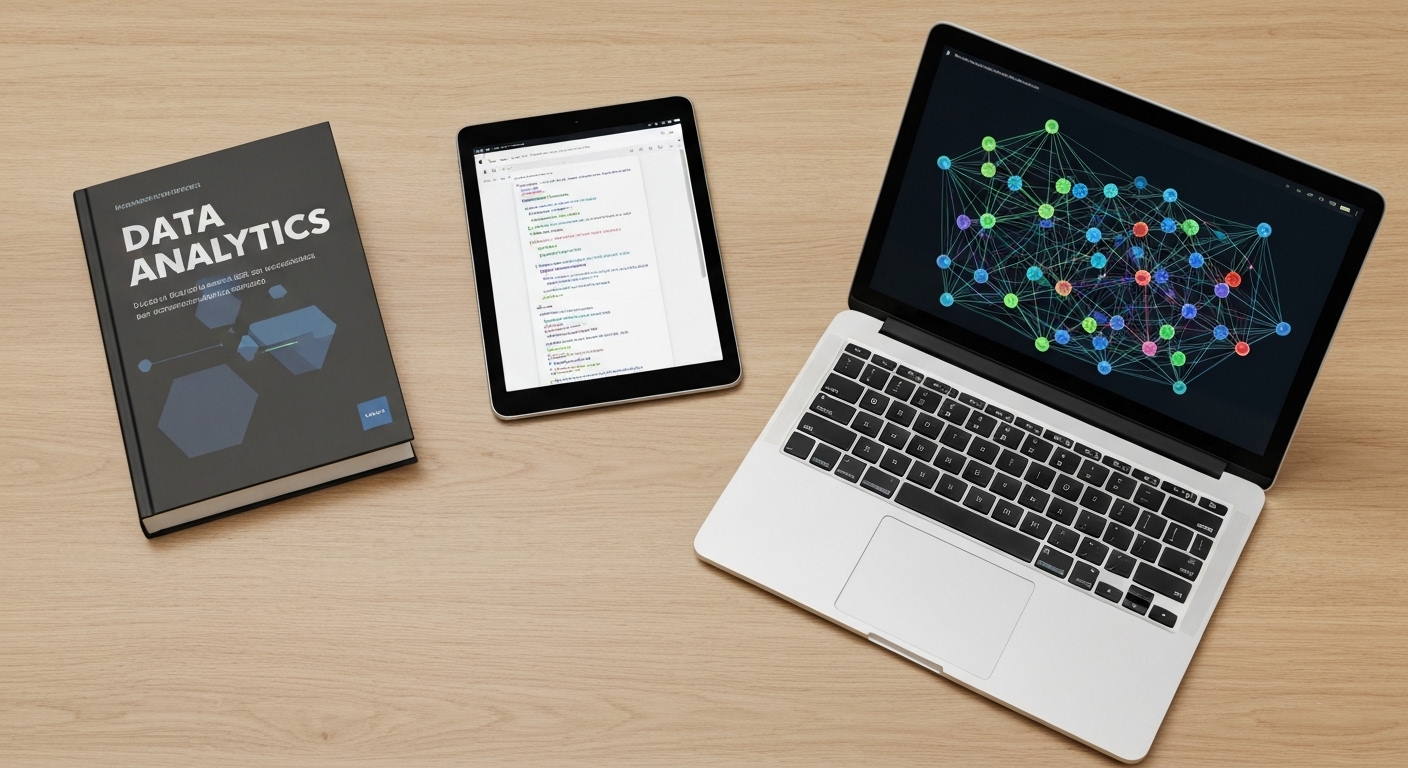 데이터 분석 SQL 빅데이터 각 자격증을 상징하는 물건들