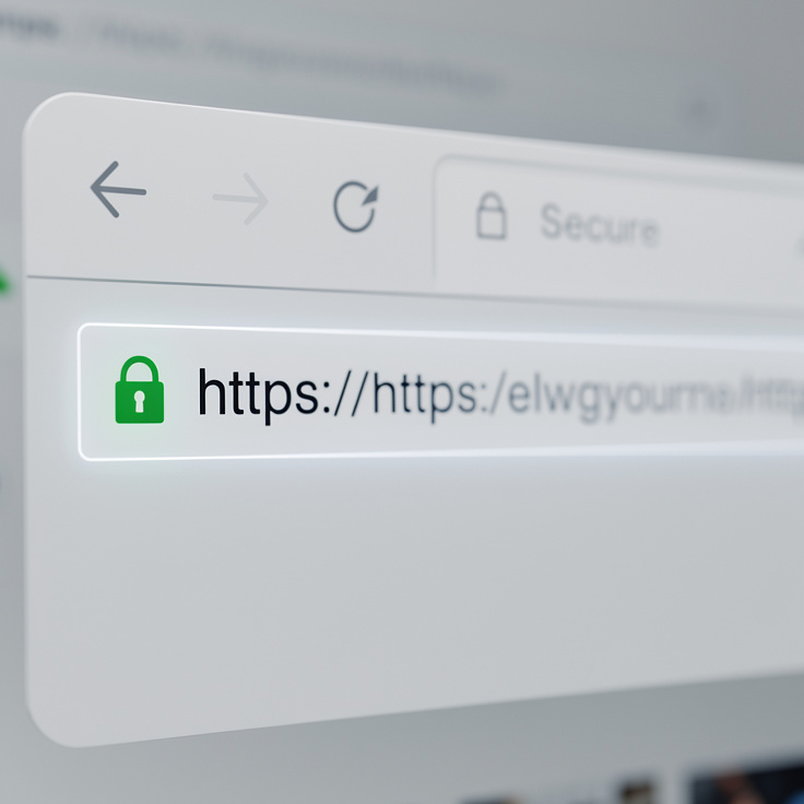 2026년 최신 웹브라우저 주소창과 안전한 자물쇠 아이콘